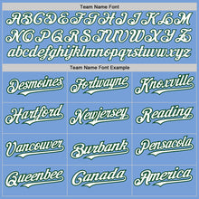 Загрузить изображение в средство просмотра галереи, Custom Light Blue White-Green Authentic Raglan Sleeves Baseball Jersey