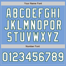 Загрузить изображение в средство просмотра галереи, Custom Light Blue White-Green Authentic Raglan Sleeves Baseball Jersey