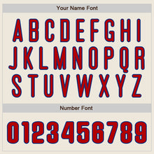 Загрузить изображение в средство просмотра галереи, Custom Cream Red-Royal Authentic Raglan Sleeves Baseball Jersey