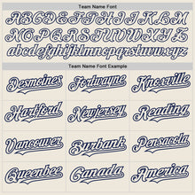 Загрузить изображение в средство просмотра галереи, Custom Cream Navy Authentic Raglan Sleeves Baseball Jersey