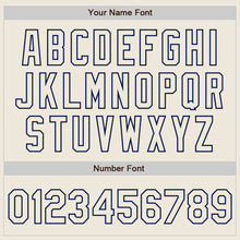 Загрузить изображение в средство просмотра галереи, Custom Cream Navy Authentic Raglan Sleeves Baseball Jersey