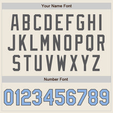 Charger l'image dans la galerie, Custom Cream Light Blue-Steel Gray Authentic Raglan Sleeves Baseball Jersey