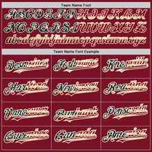 Загрузить изображение в средство просмотра галереи, Custom Crimson Vintage USA Flag-Cream Authentic Raglan Sleeves Baseball Jersey