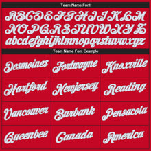 Загрузить изображение в средство просмотра галереи, Custom Red White-Black Authentic Throwback Basketball Jersey