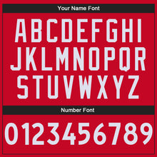 Загрузить изображение в средство просмотра галереи, Custom Red White-Black Authentic Throwback Basketball Jersey