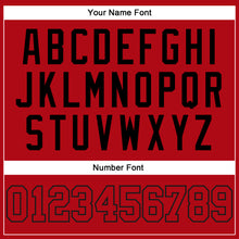 Load image into Gallery viewer, Custom Red Red-Black Authentic Baseball Jersey