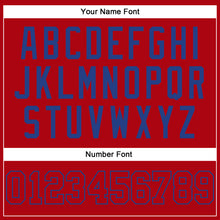 Load image into Gallery viewer, Custom Red Red-Royal Authentic Baseball Jersey