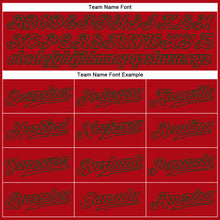 Load image into Gallery viewer, Custom Red Red-Green Authentic Baseball Jersey