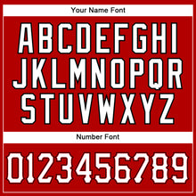 Load image into Gallery viewer, Custom Red Black Pinstripe White-Black Authentic Baseball Jersey