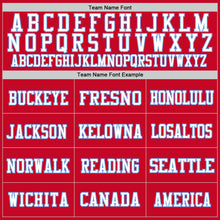 Load image into Gallery viewer, Custom Red White-Light Blue Mesh Authentic Throwback Football Jersey