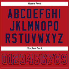 Загрузить изображение в средство просмотра галереи, Custom Red Red-Navy Mesh Authentic Football Jersey
