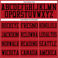 Laden Sie das Bild in den Galerie-Viewer, Custom Red Red-Black Mesh Authentic Football Jersey