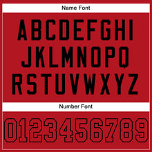 Laden Sie das Bild in den Galerie-Viewer, Custom Red Red-Black Mesh Authentic Football Jersey