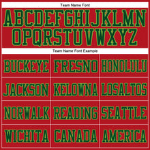 Load image into Gallery viewer, Custom Red Green-Neon Green Mesh Authentic Football Jersey