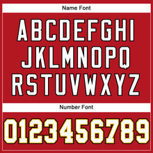 Laden Sie das Bild in den Galerie-Viewer, Custom Red White-Gold Mesh Authentic Football Jersey