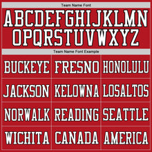 Laden Sie das Bild in den Galerie-Viewer, Custom Red White-Black Mesh Authentic Football Jersey