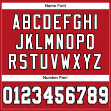 Laden Sie das Bild in den Galerie-Viewer, Custom Red White-Black Mesh Authentic Football Jersey