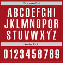 Load image into Gallery viewer, Custom Red White Authentic Baseball Jersey