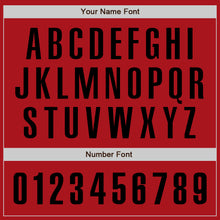 Load image into Gallery viewer, Custom Red Black Authentic Baseball Jersey