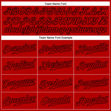 Загрузить изображение в средство просмотра галереи, Custom Red Red-Black Authentic Sleeveless Baseball Jersey