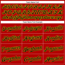 Загрузить изображение в средство просмотра галереи, Custom Red Black-Gold Authentic Sleeveless Baseball Jersey