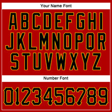 Загрузить изображение в средство просмотра галереи, Custom Red Black-Gold Authentic Sleeveless Baseball Jersey