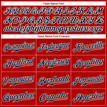 Загрузить изображение в средство просмотра галереи, Custom Red Navy-Old Gold Authentic Sleeveless Baseball Jersey