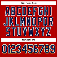 Загрузить изображение в средство просмотра галереи, Custom Red Navy-Old Gold Authentic Sleeveless Baseball Jersey