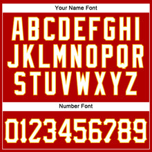 Загрузить изображение в средство просмотра галереи, Custom Red White-Gold Authentic Sleeveless Baseball Jersey