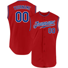 Загрузить изображение в средство просмотра галереи, Custom Red Royal-White Authentic Sleeveless Baseball Jersey