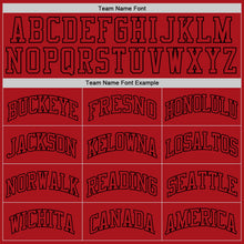 Загрузить изображение в средство просмотра галереи, Custom Red Red-Black Authentic Throwback Basketball Jersey