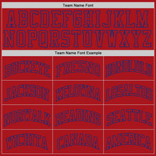 Загрузить изображение в средство просмотра галереи, Custom Red Red-Royal Authentic Throwback Basketball Jersey