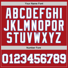 Загрузить изображение в средство просмотра галереи, Custom Red White-Light Blue Authentic Throwback Basketball Jersey