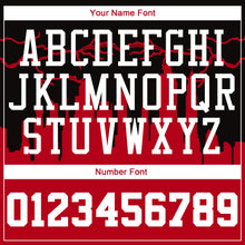 Load image into Gallery viewer, Custom Red White-Black Round Neck Sublimation Basketball Suit Jersey