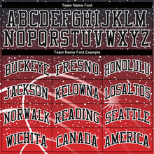 Load image into Gallery viewer, Custom Red Black-White Round Neck Sublimation Basketball Suit Jersey