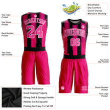 Загрузить изображение в средство просмотра галереи, Custom Red Pink-Black Round Neck Sublimation Basketball Suit Jersey