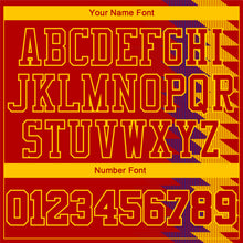 Загрузить изображение в средство просмотра галереи, Custom Red Red-Gold Round Neck Sublimation Basketball Suit Jersey