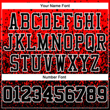 Load image into Gallery viewer, Custom Red Black-White Round Neck Sublimation Basketball Suit Jersey