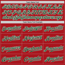 Load image into Gallery viewer, Custom Red Green-White Authentic Baseball Jersey