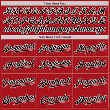 Load image into Gallery viewer, Custom Red Black-White Authentic Baseball Jersey