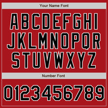 Load image into Gallery viewer, Custom Red Black-White Authentic Baseball Jersey