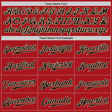 Load image into Gallery viewer, Custom Red Black-City Cream Authentic Baseball Jersey
