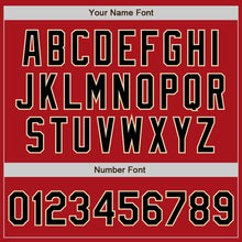 Load image into Gallery viewer, Custom Red Black-City Cream Authentic Baseball Jersey