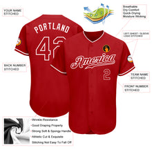 Load image into Gallery viewer, Custom Red Red-White Authentic Baseball Jersey
