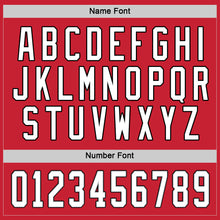 Load image into Gallery viewer, Custom Red White-Black Hockey Jersey