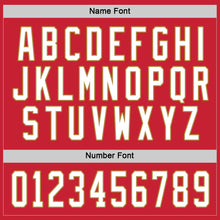 Load image into Gallery viewer, Custom Red White-Old Gold Hockey Jersey