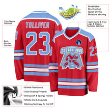 Charger l'image dans la galerie, Custom Red Light Blue-White Hockey Jersey