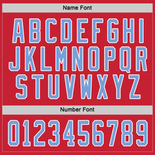 Charger l'image dans la galerie, Custom Red Light Blue-White Hockey Jersey