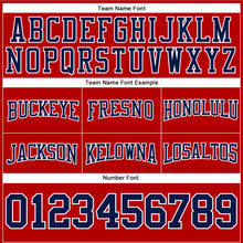 Загрузить изображение в средство просмотра галереи, Custom Stitched Red Navy-White Football Pullover Sweatshirt Hoodie