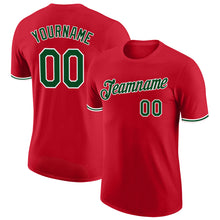 Load image into Gallery viewer, Custom Red Green-White Performance T-Shirt